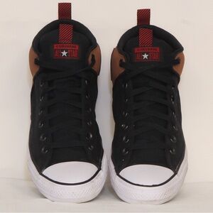 Converse Chuck Taylor All Star Street Mid Black & Brown Sneakers